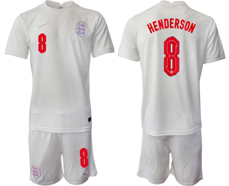 Cheap Men 2022 World Cup National Team England home white 8 Soccer Jersey